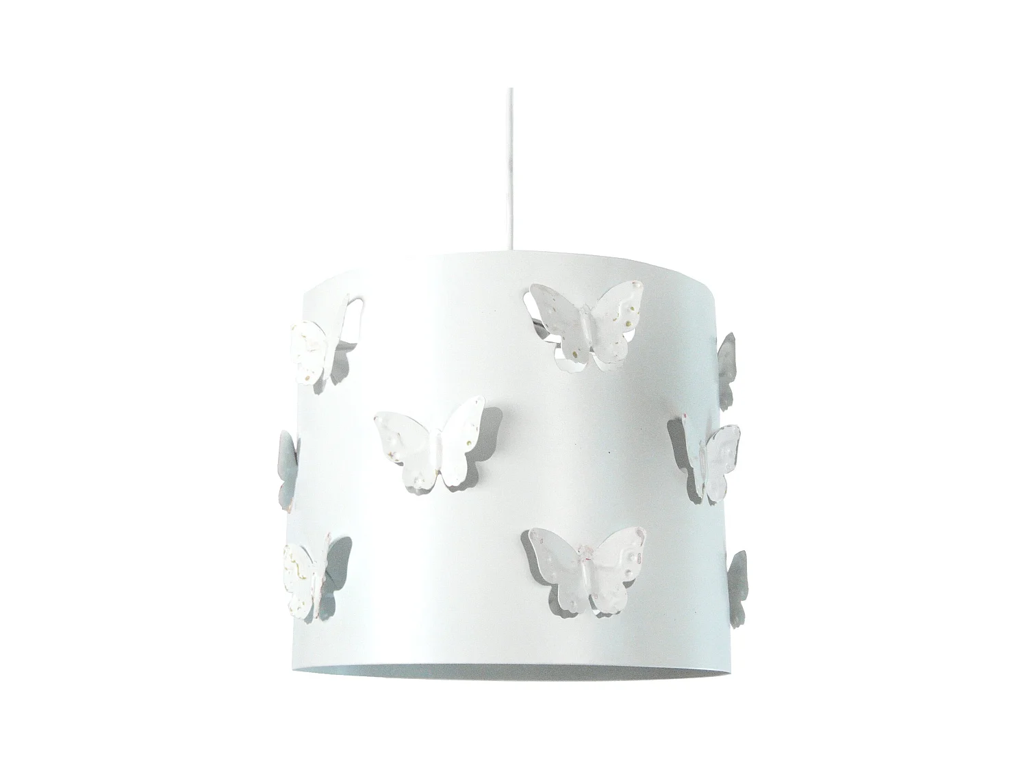 Suspensión  TOSEL ,metal,Blanco , A80xD27xP 27cm