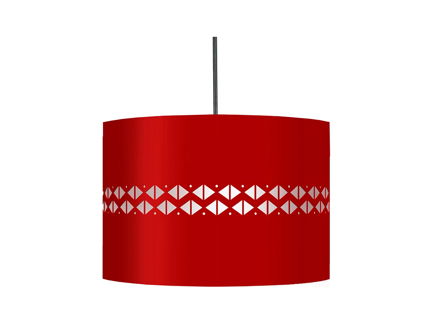 Suspensión  TOSEL ,metal.,Rojo, A80x D 30xP30cm