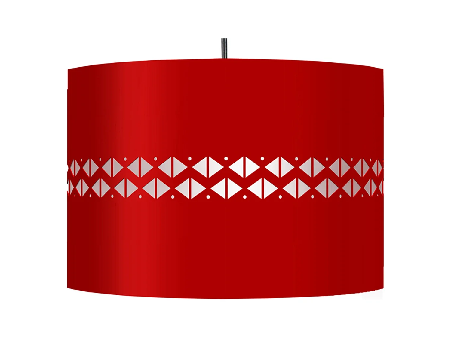 Suspensión  TOSEL ,metal.,Rojo, A80x D 30xP30cm