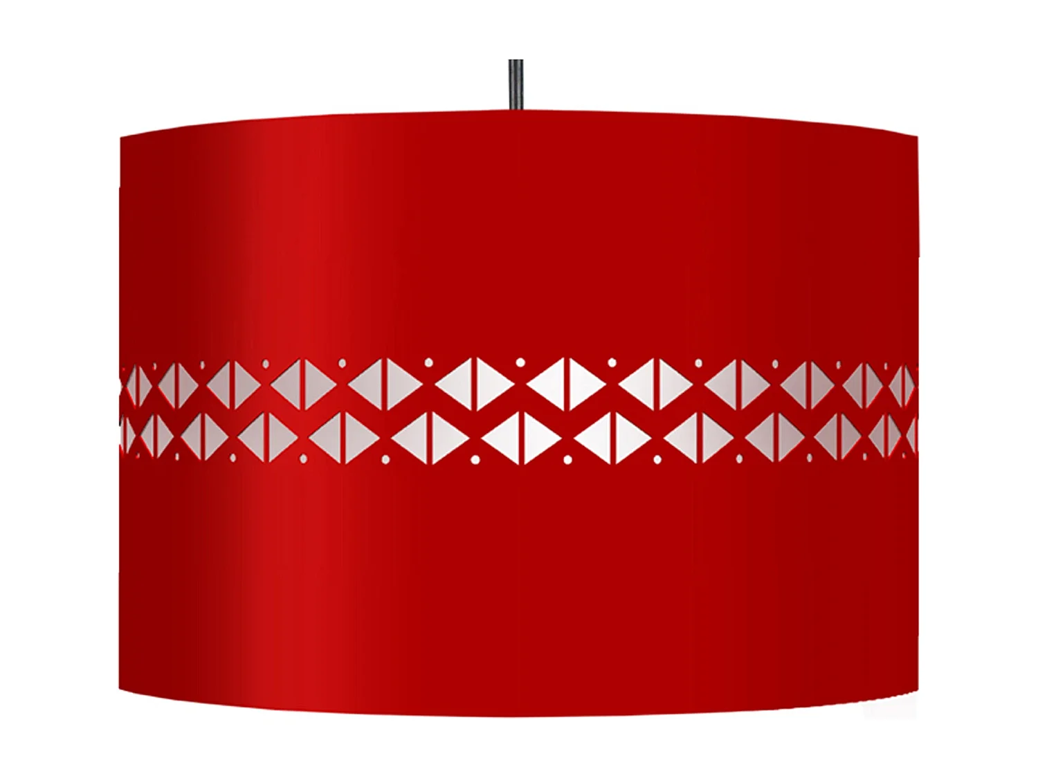 Suspension TOSEL ,métal,Rouge , H80x D 30xP30cm