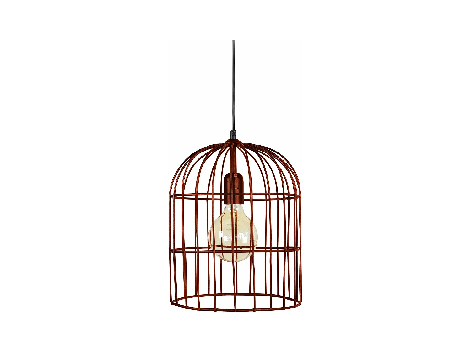 Suspensão TOSEL  CAGE metal lanterna cobre D24 x  H80  cm