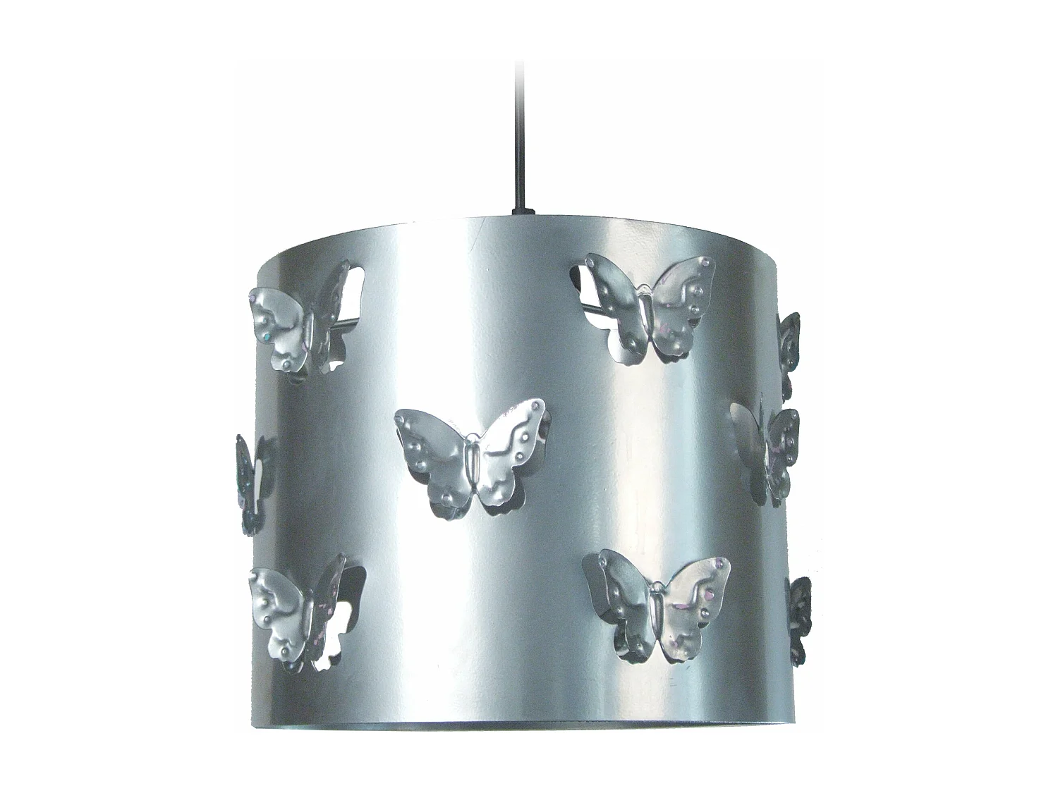 Suspension bol métal,papillon  aluminium 80 cm.