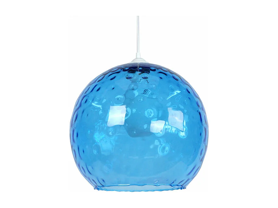 Suspensão TOSEL  GLOBE OPTIQUE vidro globo azul D20 x  H77  cm