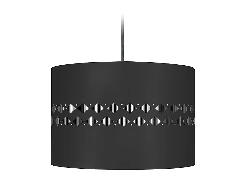 Suspensión  TOSEL ,metal -,Negro ,A 80xD 30x P 30cm