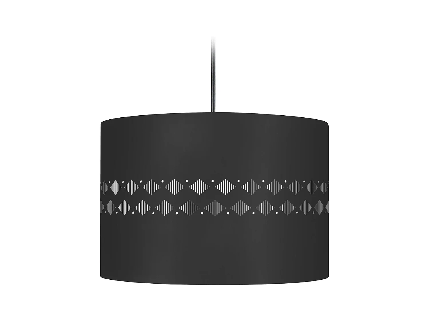 Suspensión  TOSEL ,metal -,Negro ,A 80xD 30x P 30cm