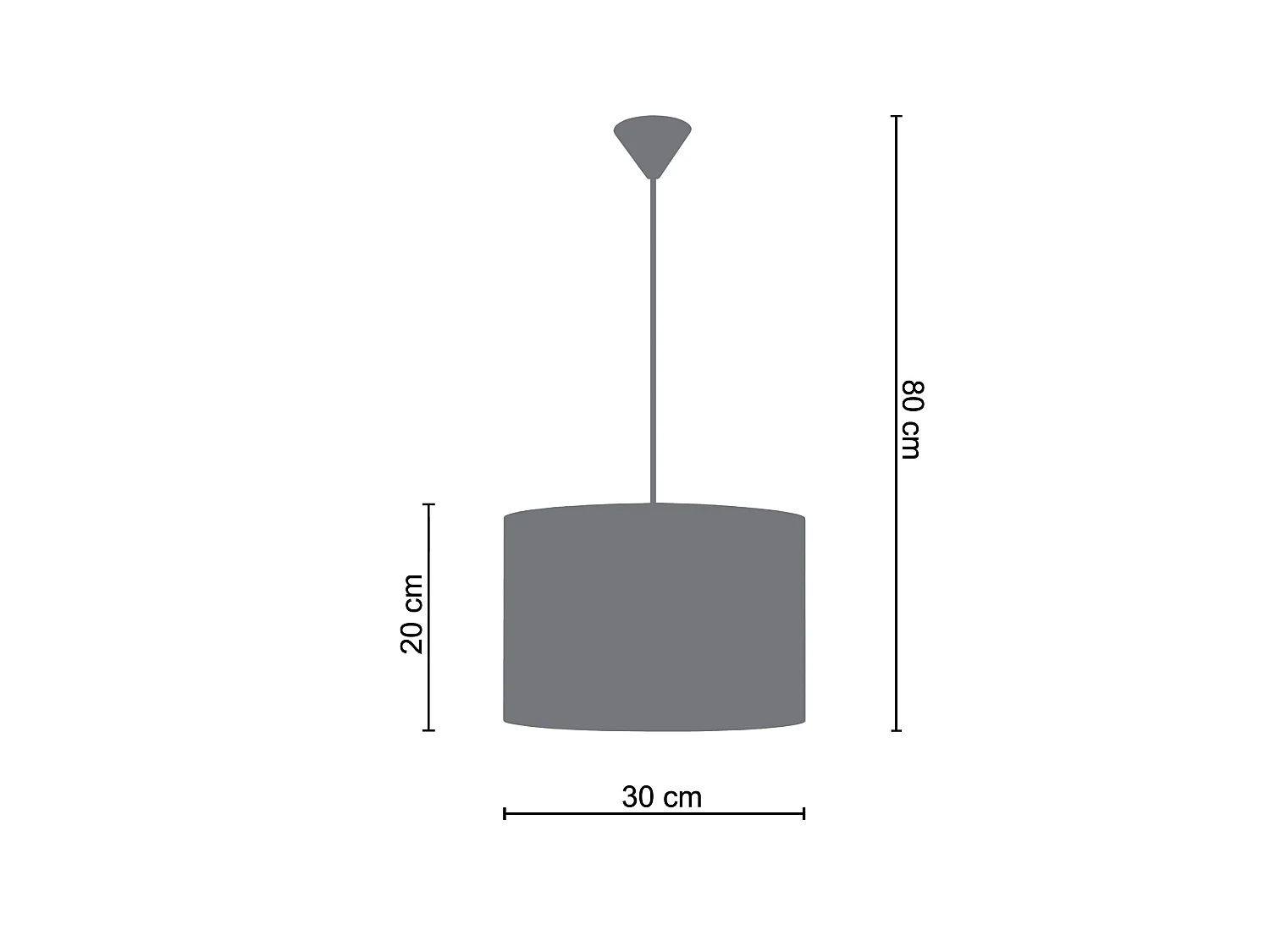 Suspension TOSEL ,métal,Noir ,H 80xD 30x P 30cm
