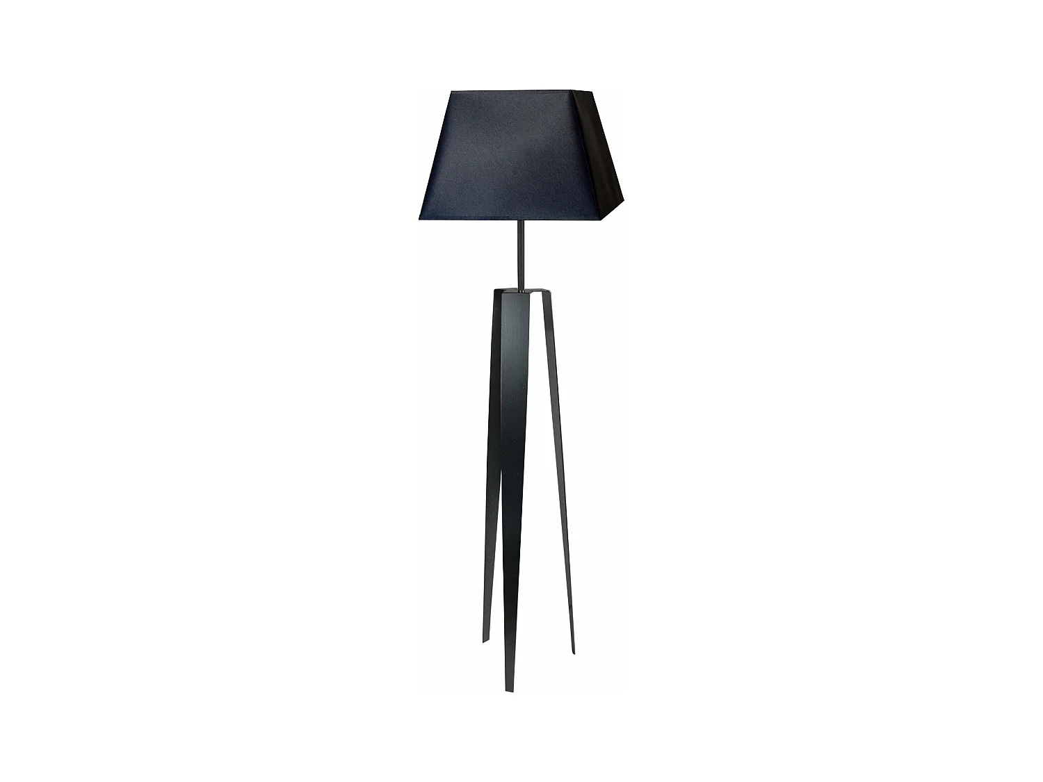 Lampadaire trepied tôle métal noir150 cm.