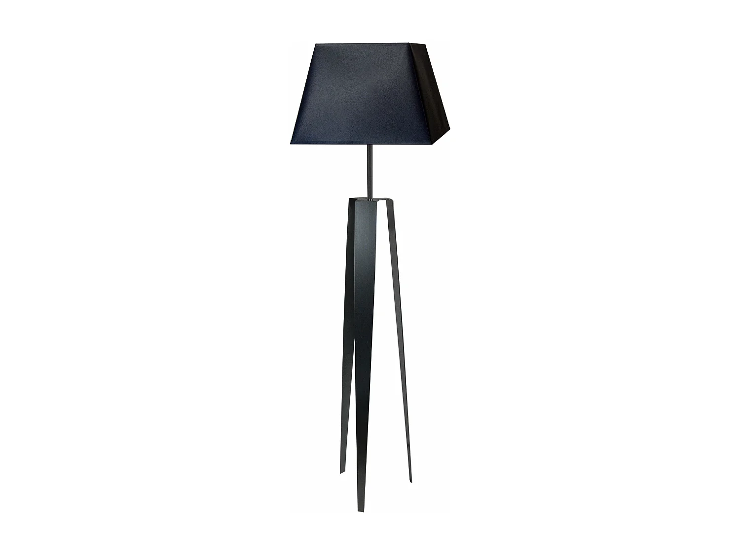 Lampadaire trepied tôle métal noir150 cm.