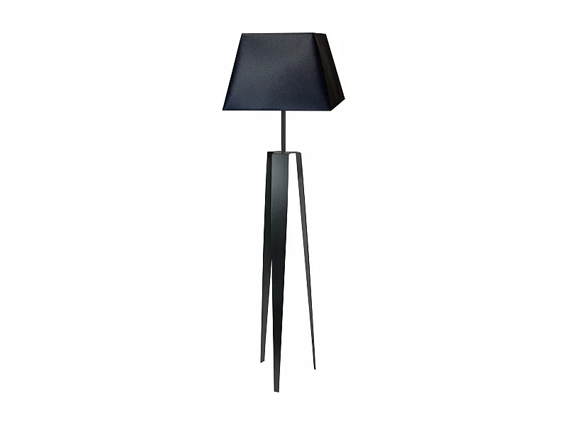 Lampadaire trepied tôle métal noir150 cm.