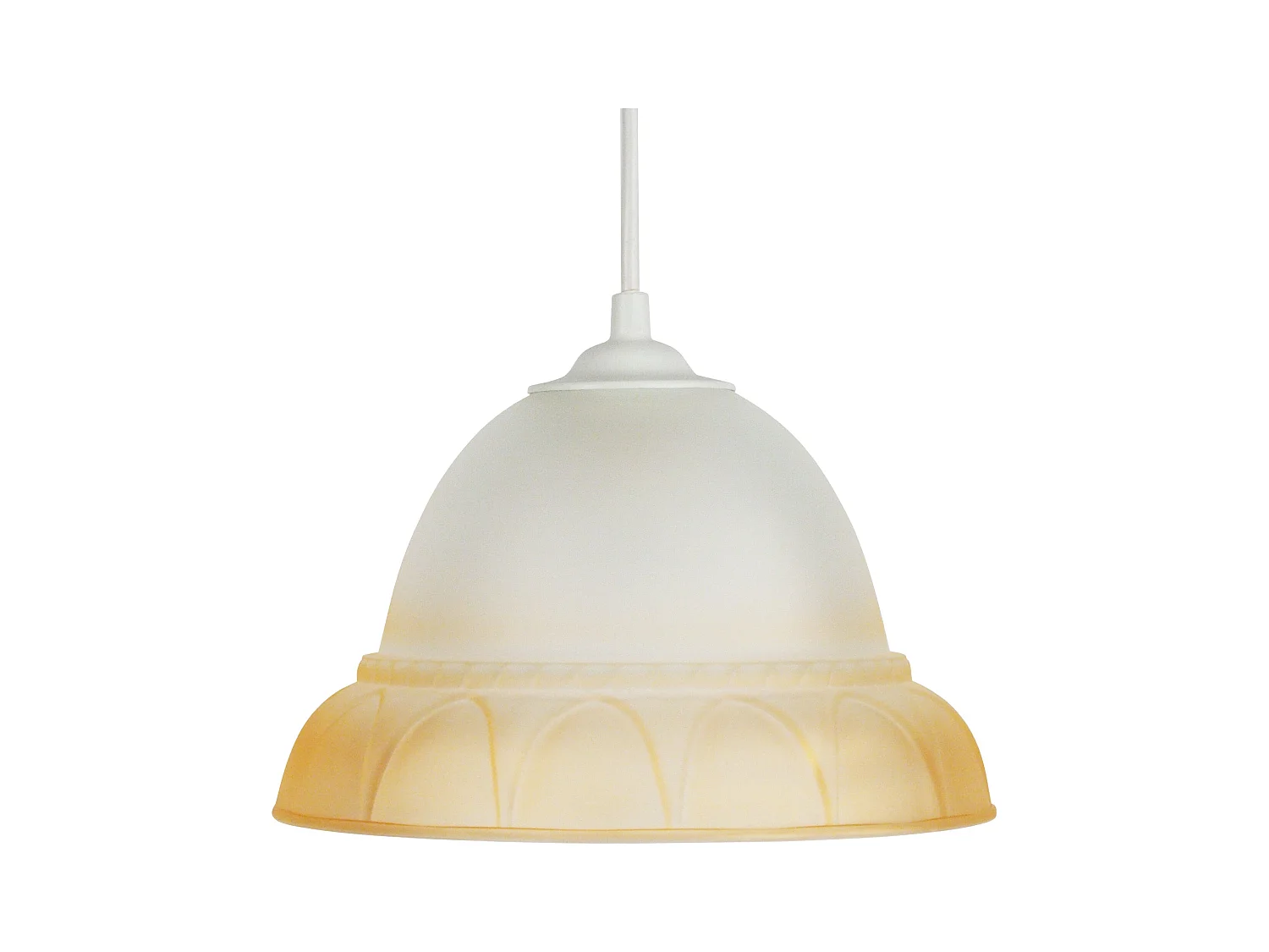 Suspensão TOSEL  ARCADE vidro cúpula âmbar D20 x  H70  cm