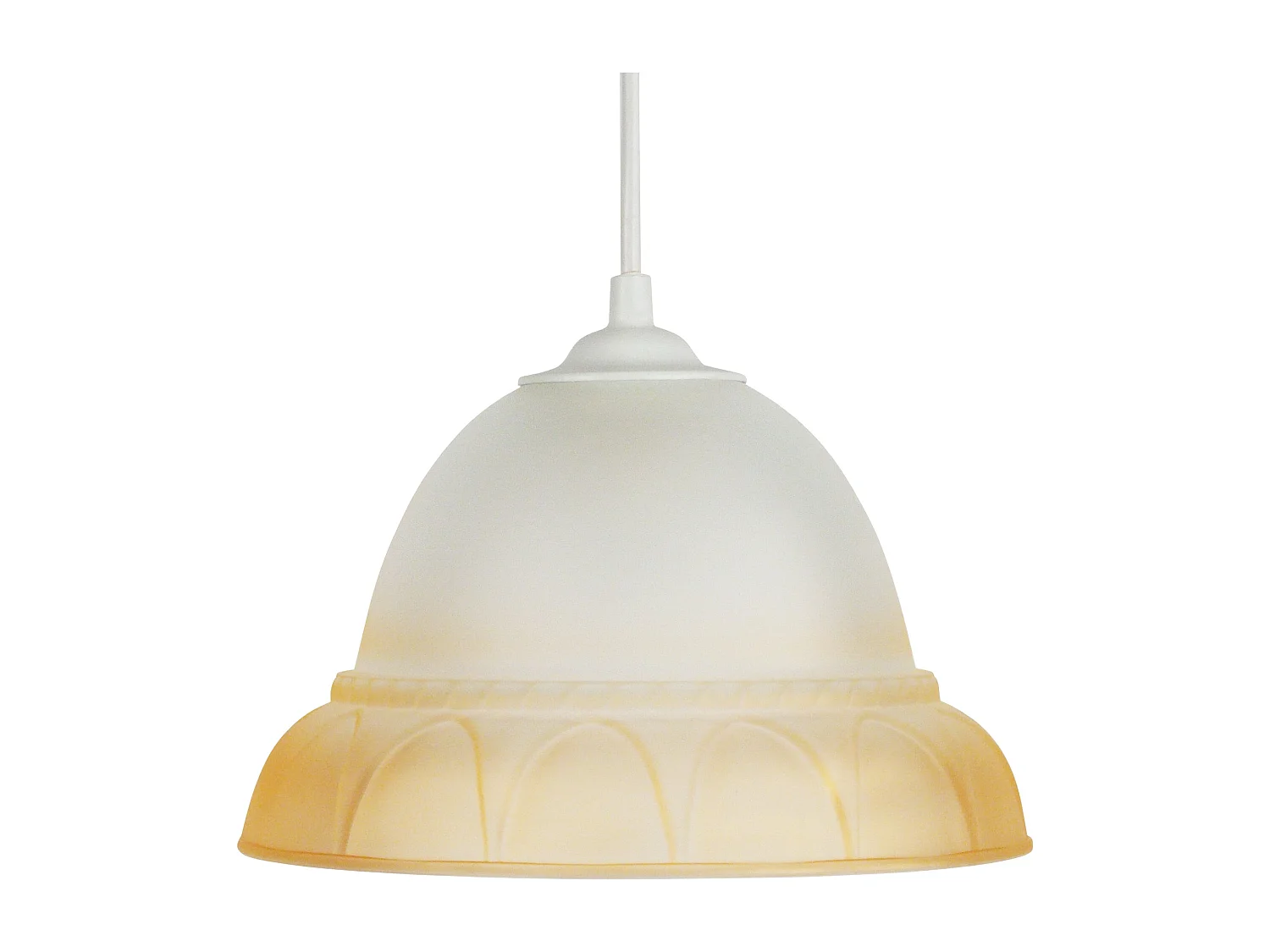 Suspensão TOSEL  ARCADE vidro cúpula âmbar D20 x  H70  cm