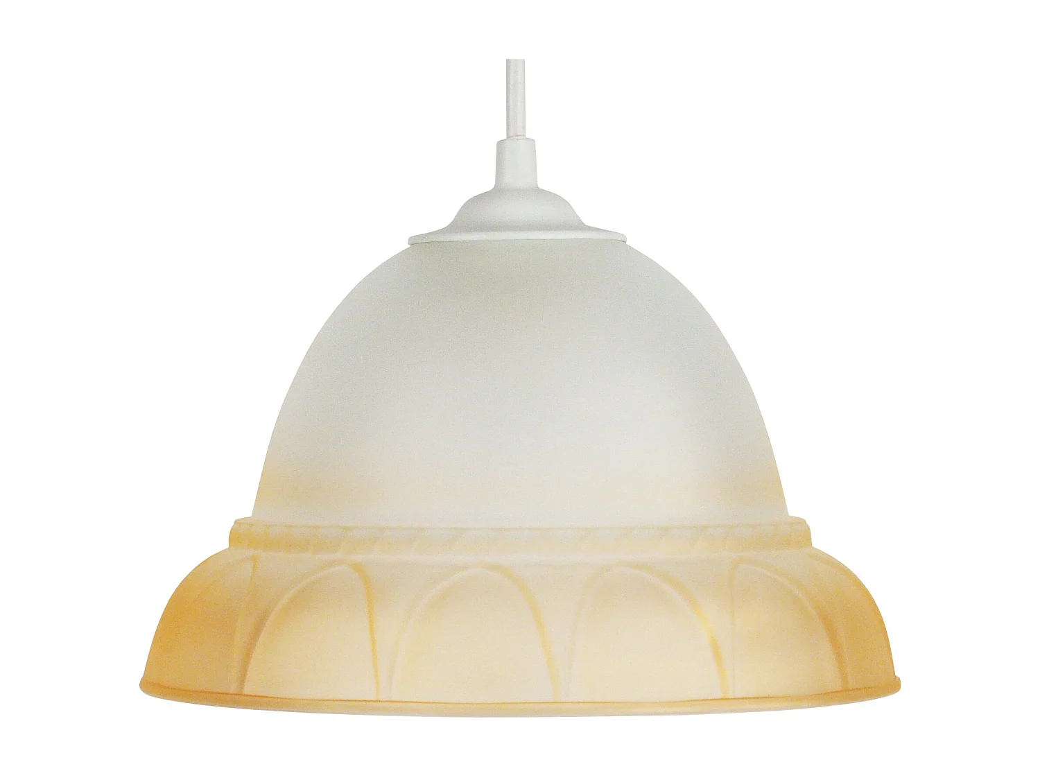 Suspensão TOSEL  ARCADE vidro cúpula âmbar D20 x  H70  cm