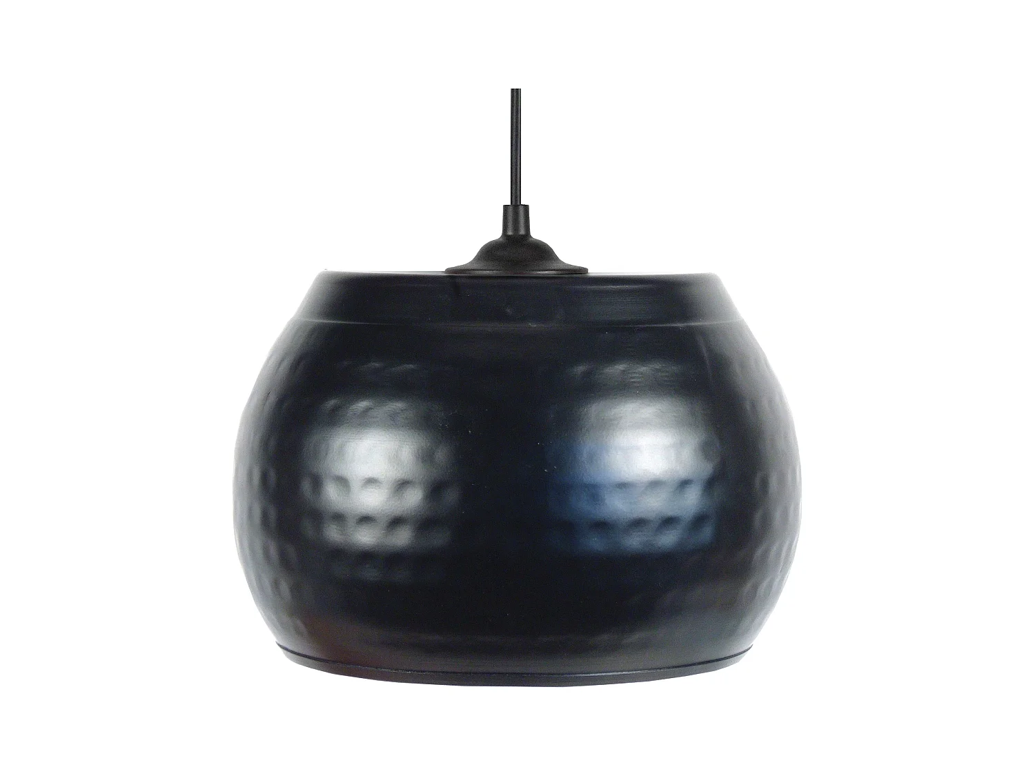 Suspensão TOSEL  CALCUTA metal tigela preto D29 x  H78  cm