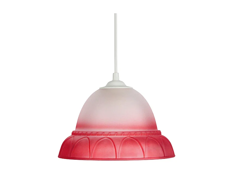 Suspension TOSEL ,verre,Rouge ,H 70xD20xP20cm