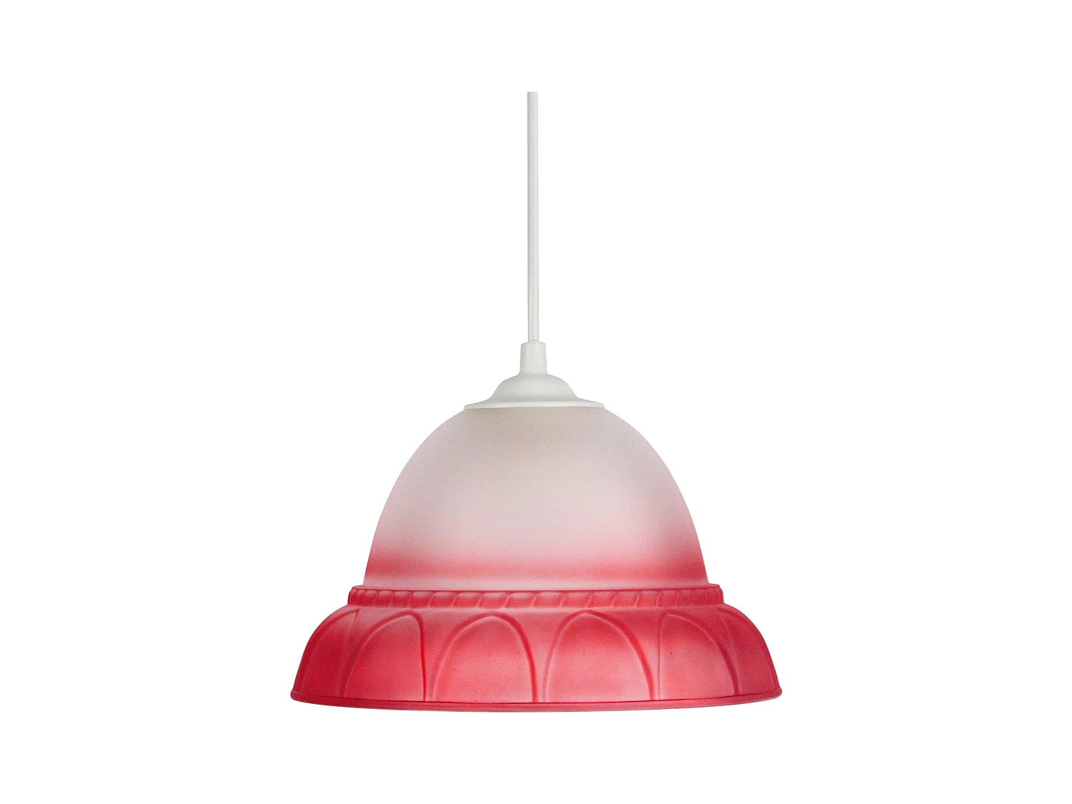 Suspensão TOSEL  ARCADE vidro cúpula vermelho D20 x  H70  cm