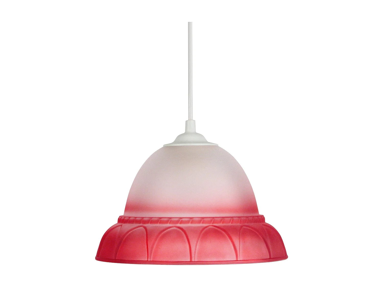 Suspension TOSEL ,verre,Rouge ,H 70xD20xP20cm