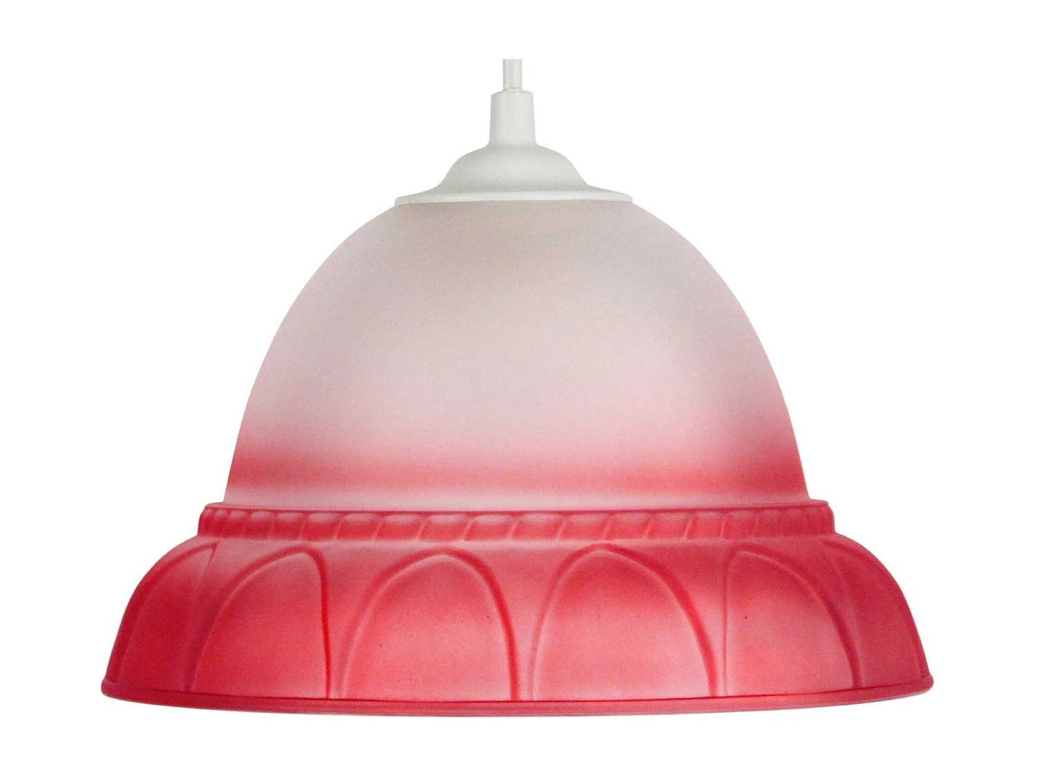 Suspension TOSEL ,verre,Rouge ,H 70xD20xP20cm