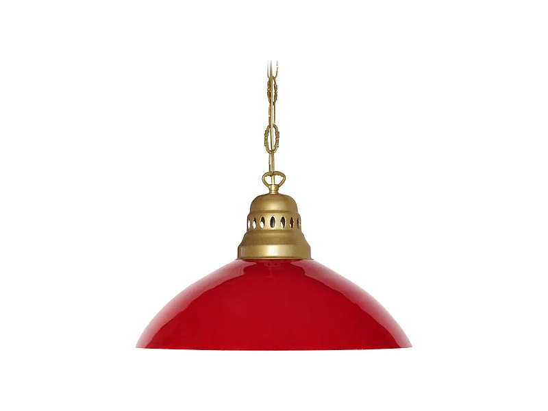 Suspensão TOSEL  CLASSIQUE DIVY vidro cúpula vermelho D38 x  H88  cm