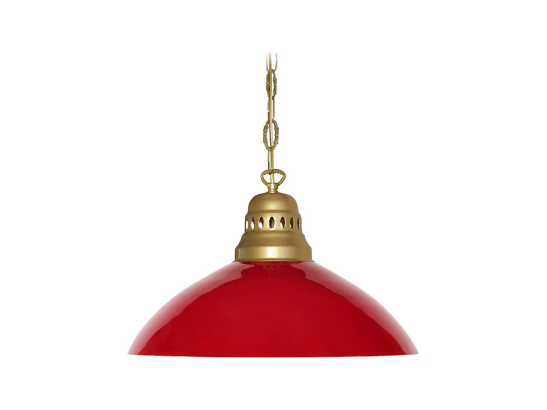 Suspensão TOSEL  CLASSIQUE DIVY vidro cúpula vermelho D38 x  H88  cm