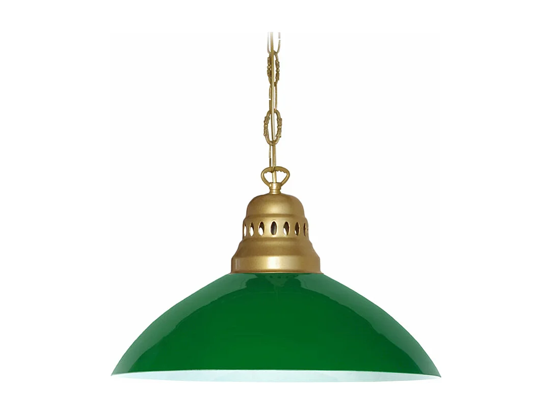 Suspensão TOSEL  CLASSIQUE DIVY vidro cúpula Verde D38 x  H88  cm