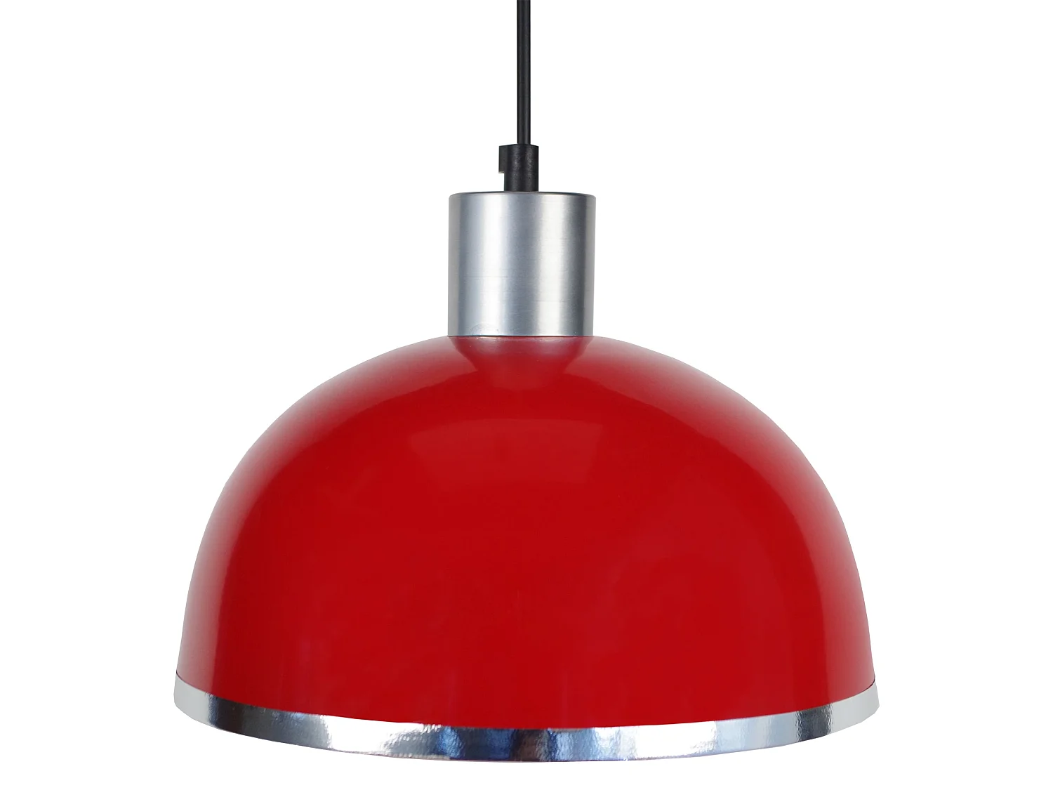 Suspensão TOSEL  DEMI BOULE C metal cúpula anis D30 x  H68  cm