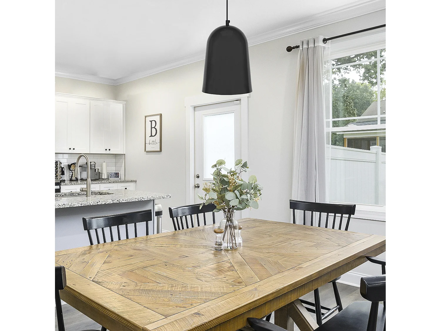 Lampadario a sospensione  metallo cupola  BALLE nero D'19cm