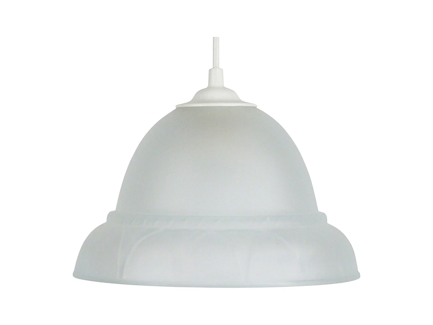 Suspensão TOSEL  ARCADE vidro cúpula cetim D20 x  H70  cm