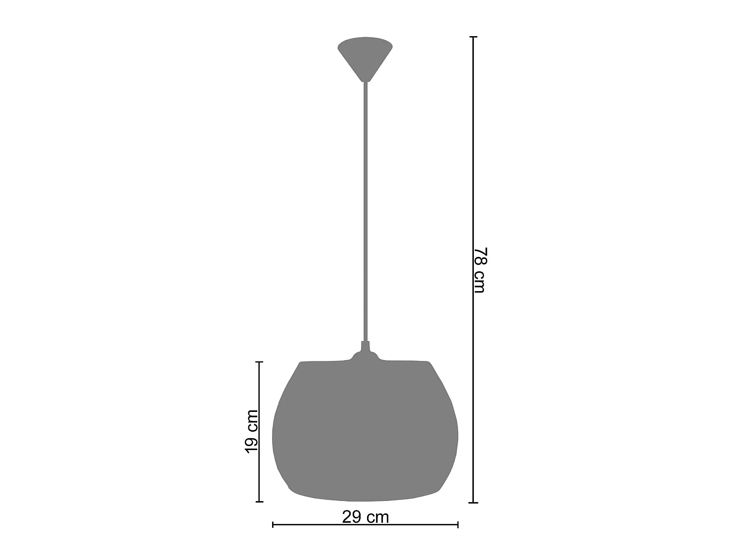 Suspension TOSEL ,métal,Blanc   ,H78xD29xP29cm