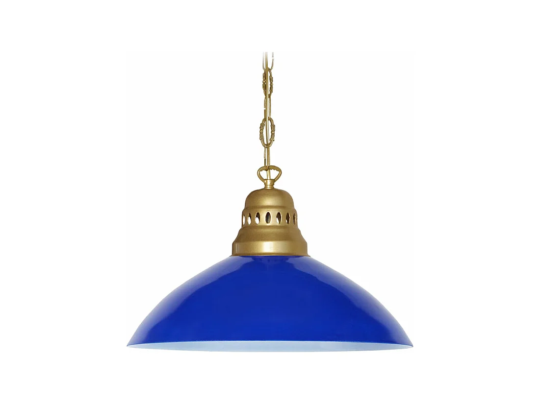 Suspensão TOSEL  CLASSIQUE DIVY vidro cúpula azul D38 x  H88  cm