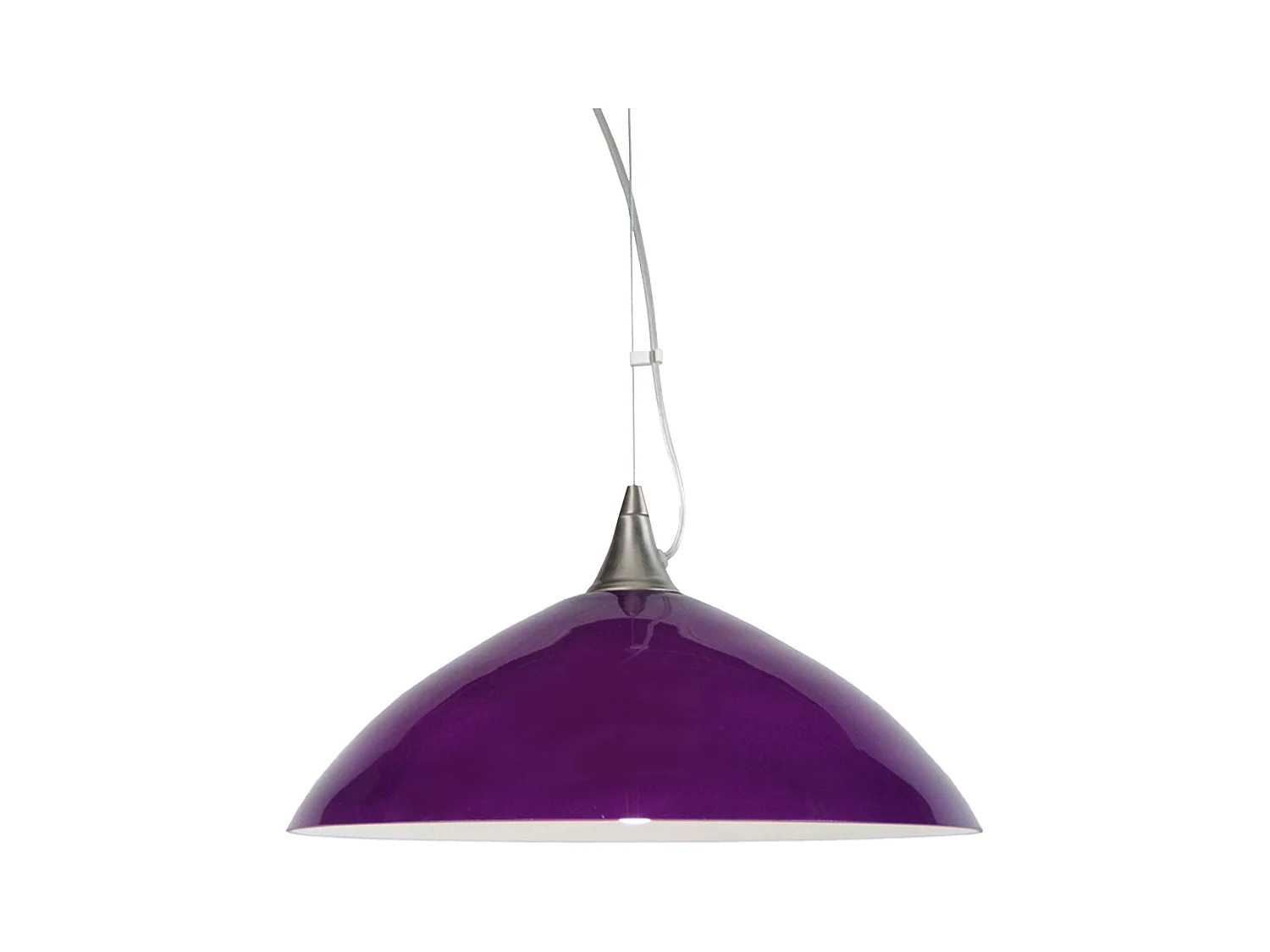 Suspensión  TOSEL ,vidrio,violeta ,A77xD38xP 38cm