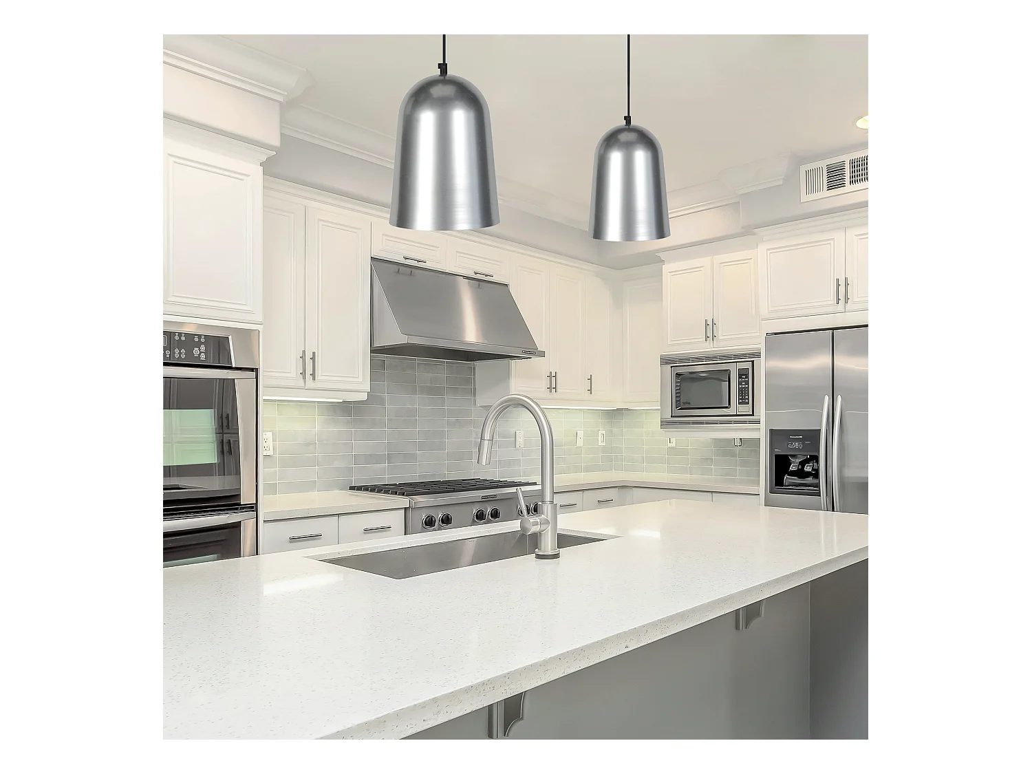 Suspensão TOSEL  BALLE metal cúpula cinza D19 x  H85  cm