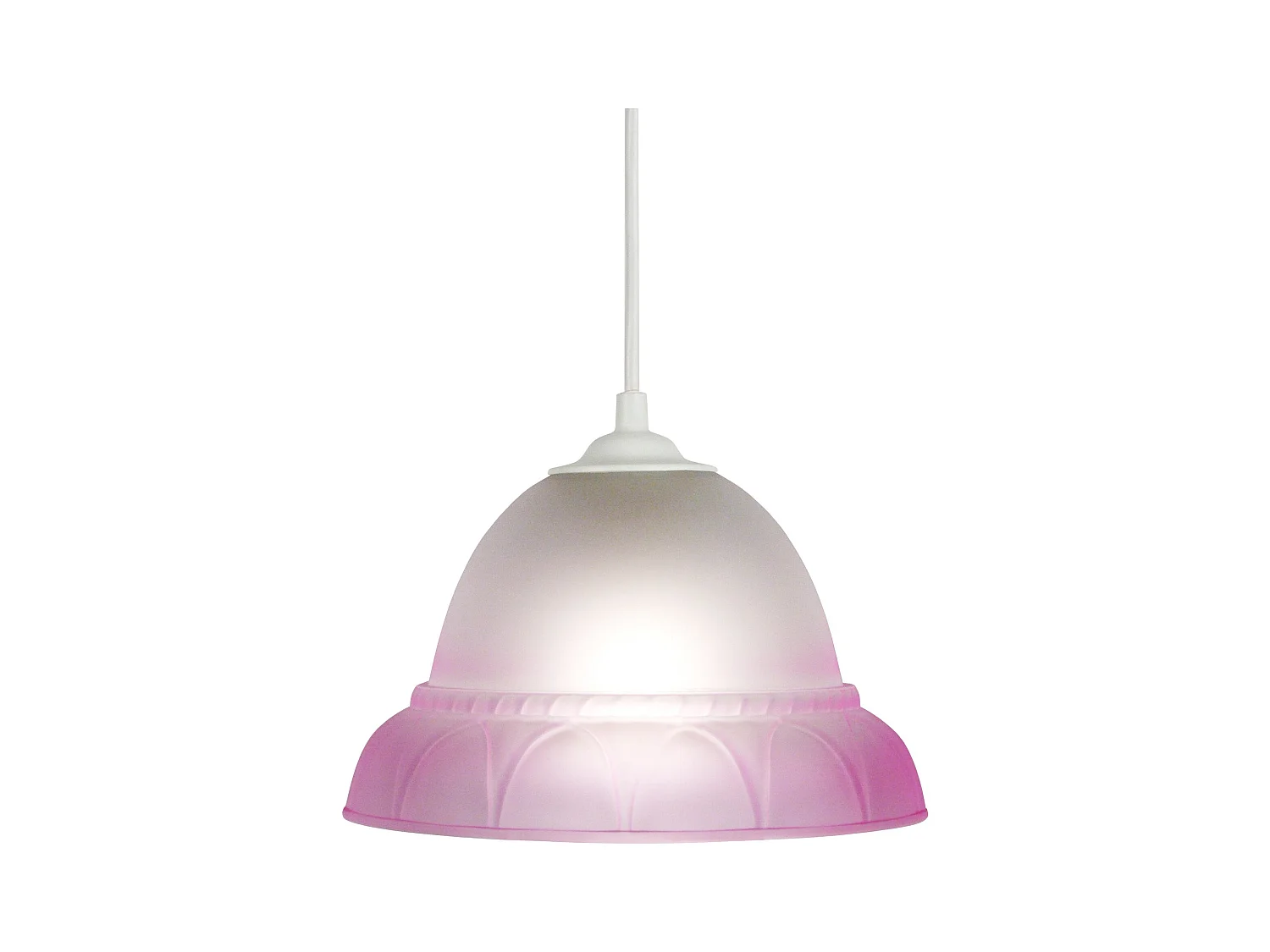 Suspension TOSEL ,verre,Rose ,H70x D 20xP20cm