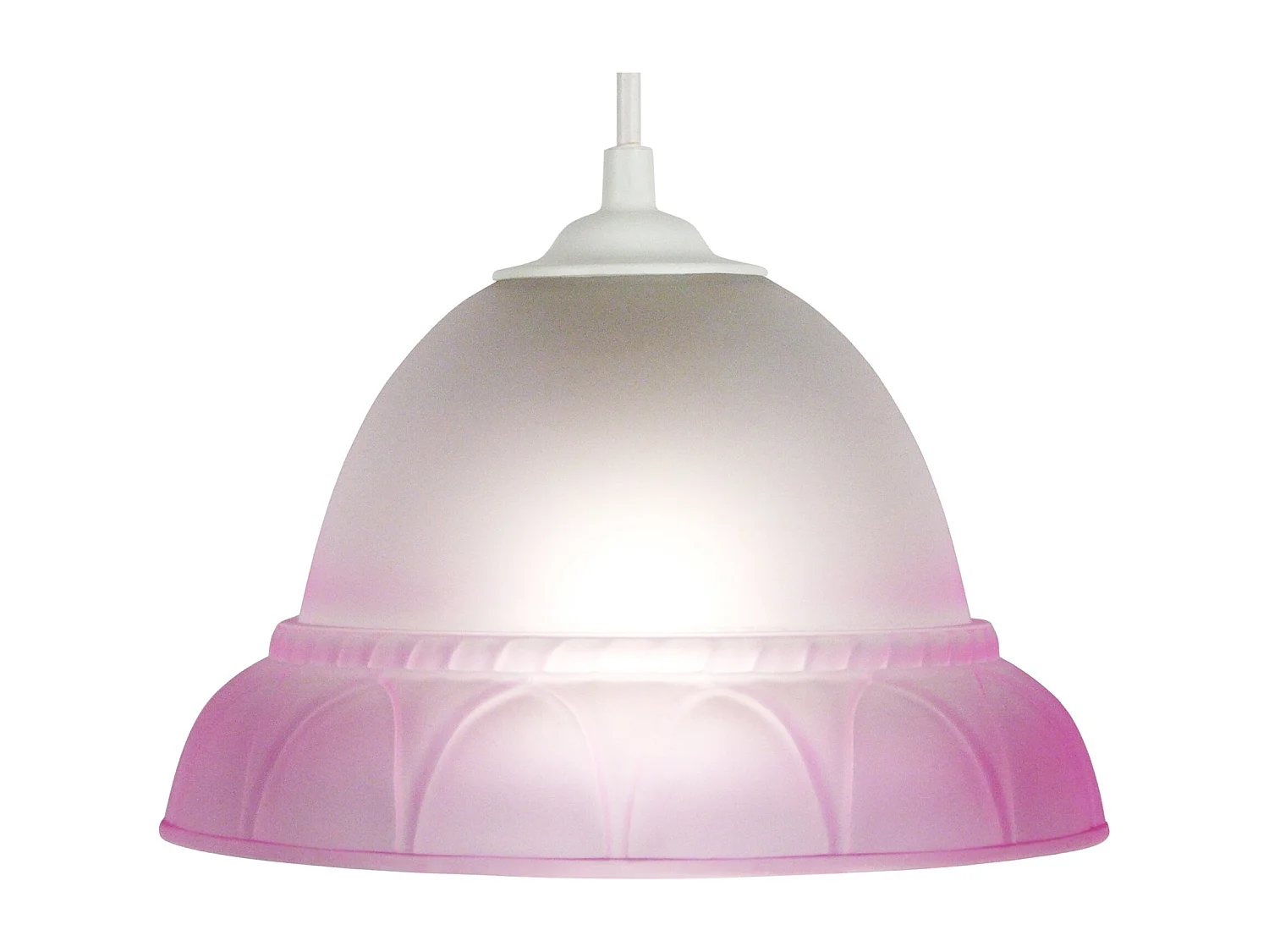 Suspension TOSEL ,verre,Rose ,H70x D 20xP20cm