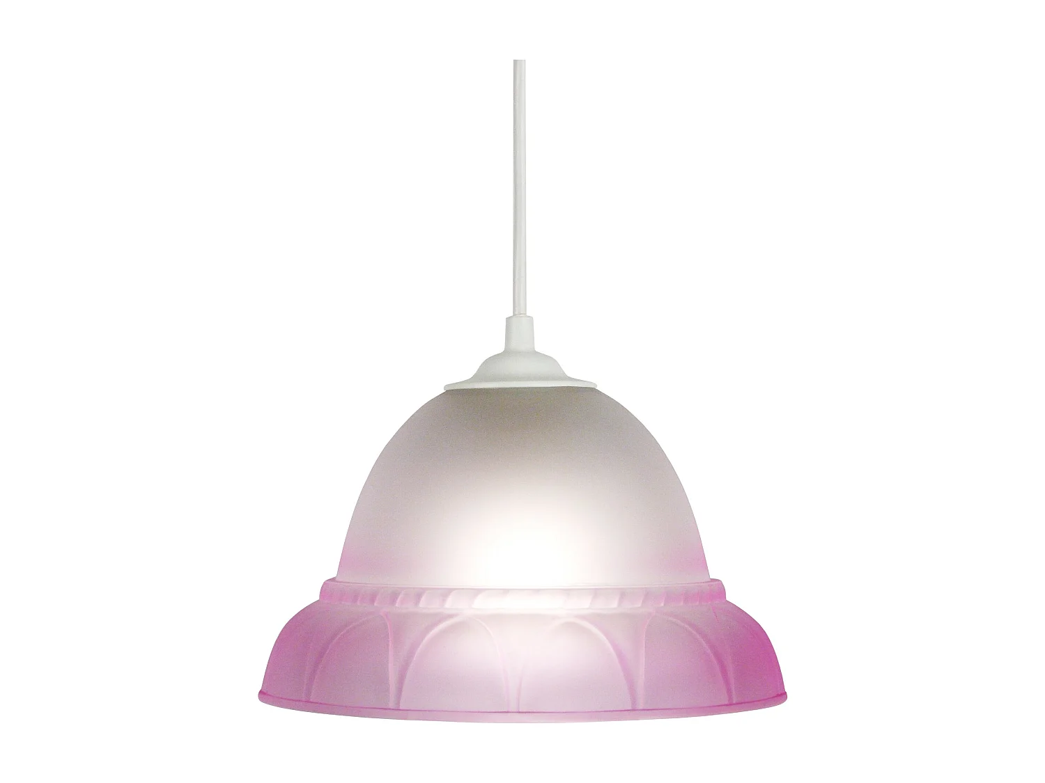 Suspensão TOSEL  ARCADE vidro cúpula rosa D20 x  H70  cm