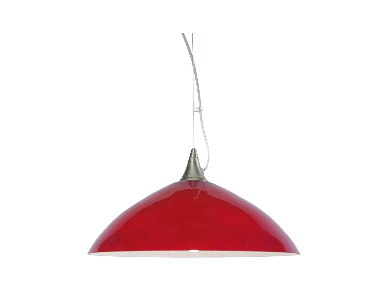 Suspensión  TOSEL ,vidrio,Rojo, A77xD38xP38cm