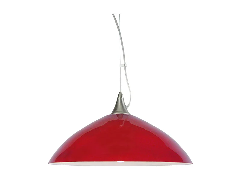 Suspension TOSEL ,verre,Rouge , H77xD38xP38cm