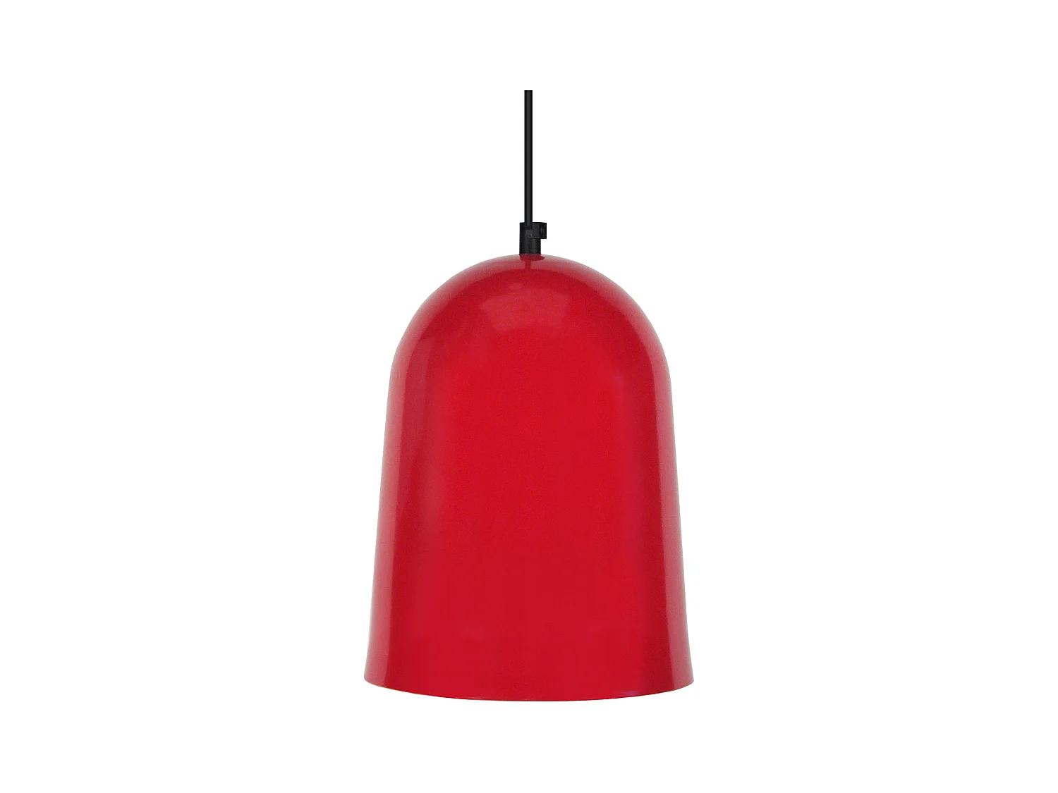 Suspensão TOSEL  BALLE metal cúpula vermelho D19 x  H85  cm
