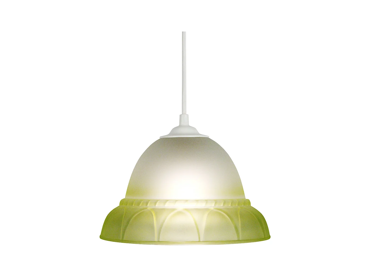 Suspensão TOSEL  ARCADE  vidro cúpula Verde D20 x  H70  cm