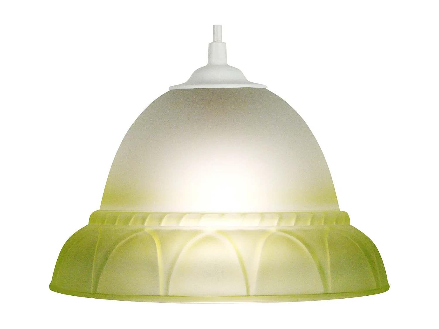 Suspensão TOSEL  ARCADE  vidro cúpula Verde D20 x  H70  cm
