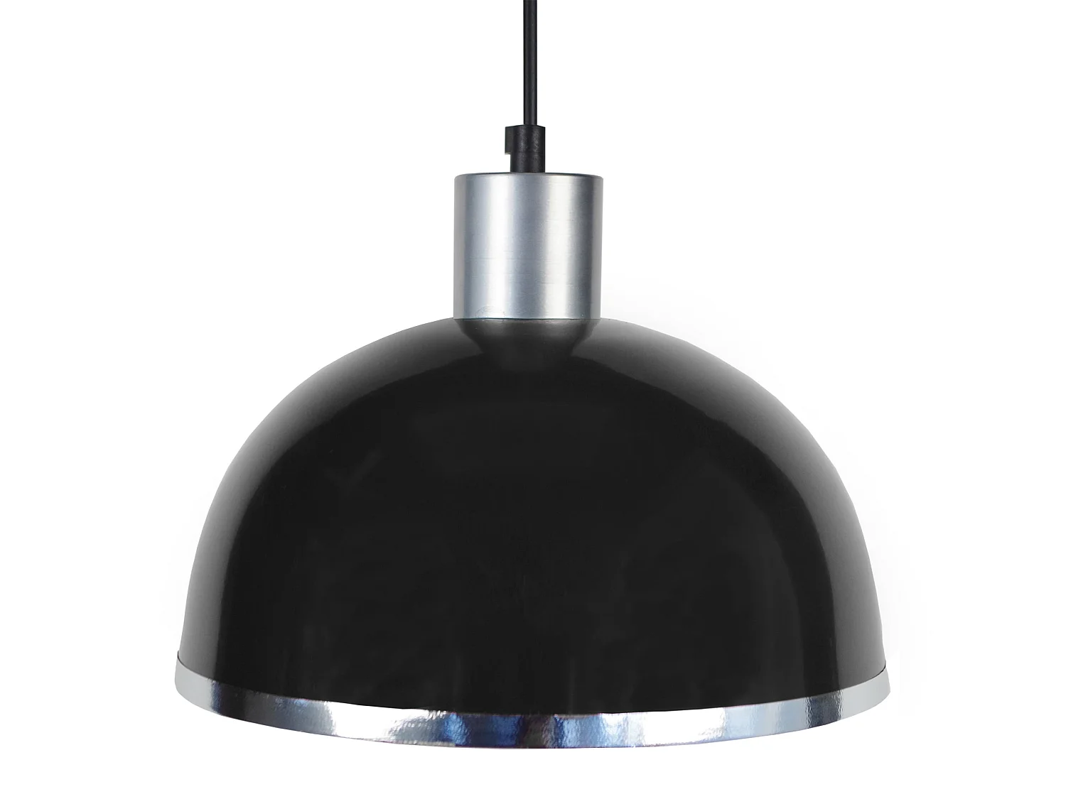 Suspensão TOSEL  DEMI BOULE C metal cúpula rosa D29,5 x  H68  cm