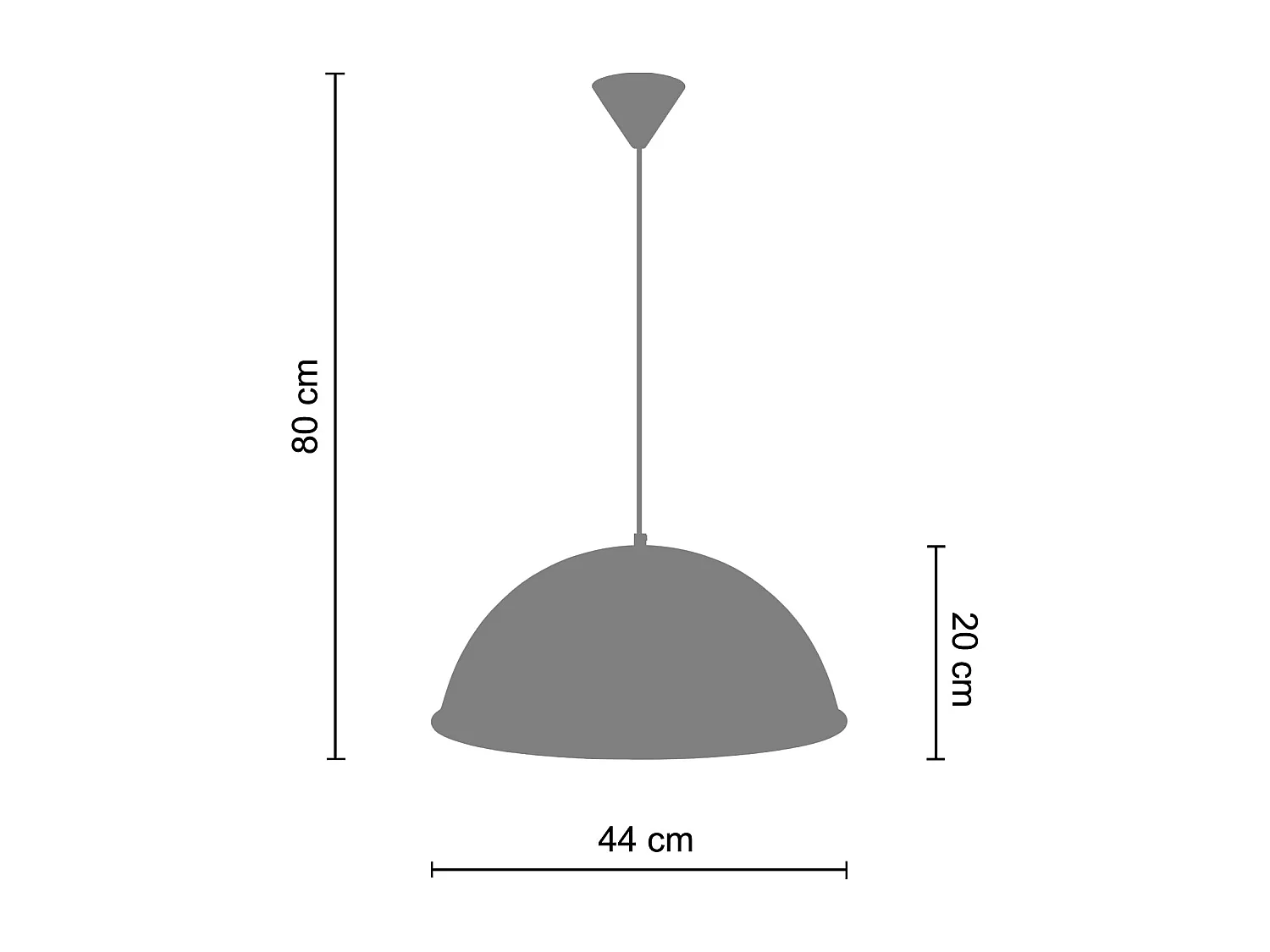 Suspensión  TOSEL ,metal,Rojo,A80x D44xP44cm