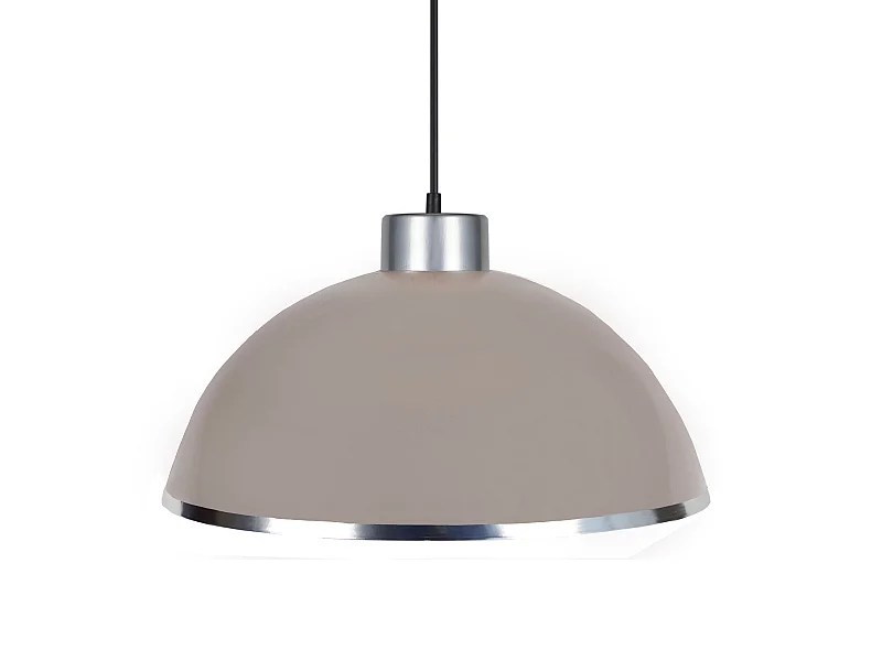 Suspensão TOSEL  GAMELLE C metal cúpula preto D44 x  H80  cm