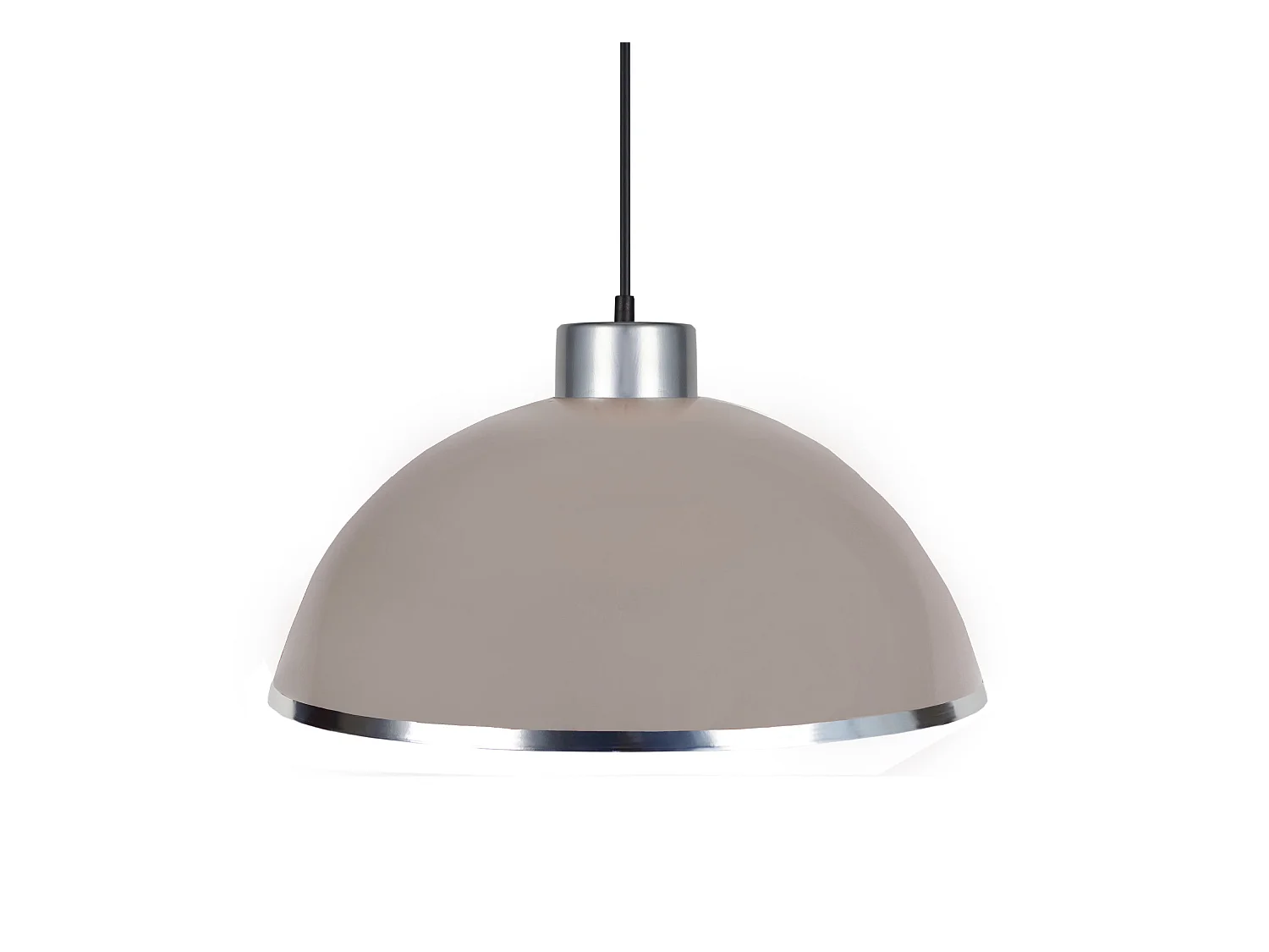 Suspensão TOSEL  GAMELLE C metal cúpula preto D44 x  H80  cm