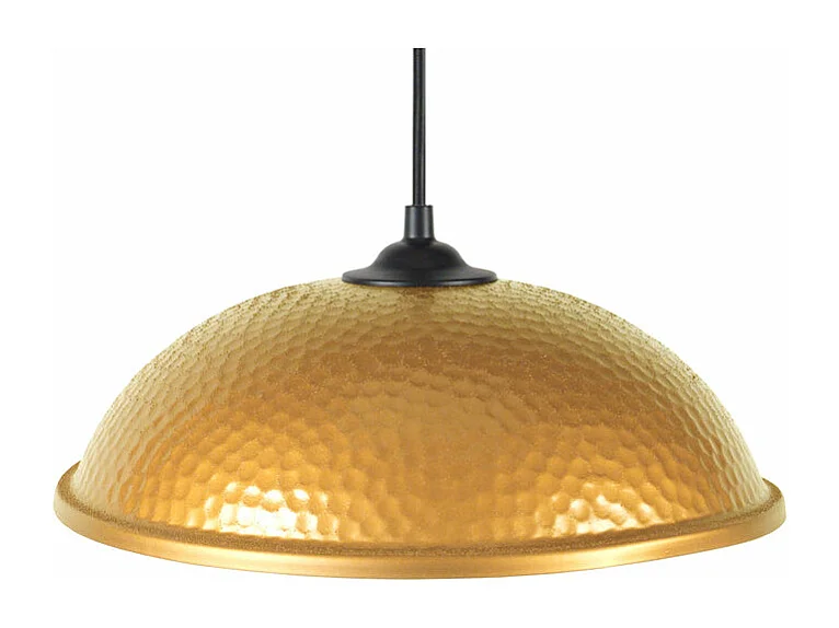 Suspension dôme métal  doré 68 cm.