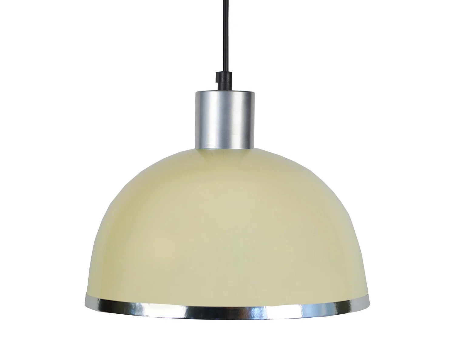 Suspensão TOSEL  DEMI BOULE C metal cúpula marfim D30 x  H68  cm