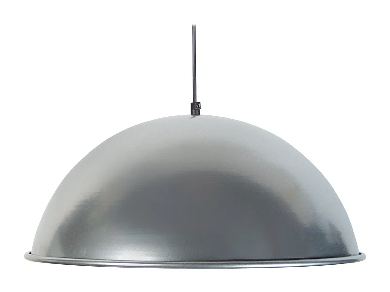 Suspension demi-boule bord métal aluminium80 cm.