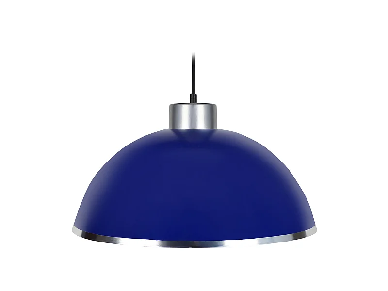 Suspensão TOSEL  GAMELLE C metal cúpula azul D44 x  H80  cm