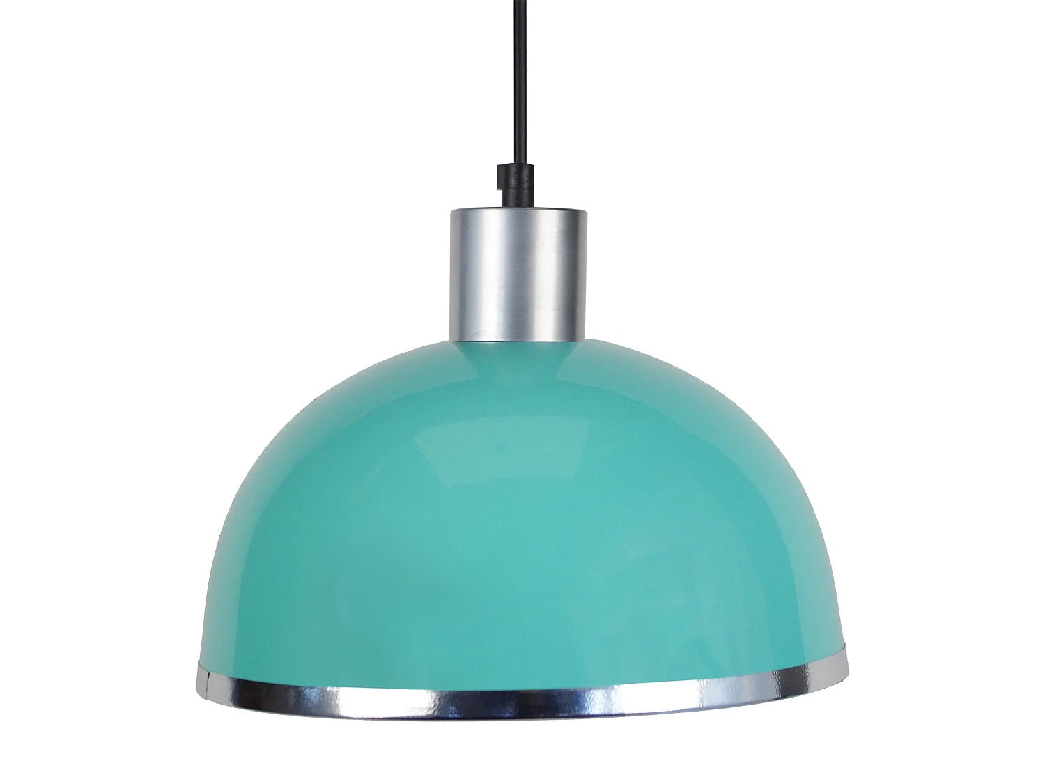 Suspensão TOSEL  DEMI BOULE C metal cúpula malva D29,5 x  H68  cm
