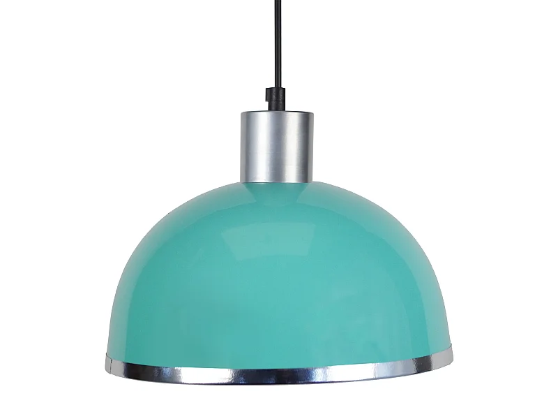 Suspensão TOSEL  DEMI BOULE C metal cúpula malva D29,5 x  H68  cm