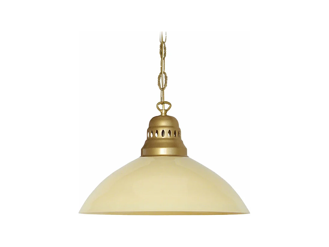 Suspensão TOSEL  CLASSIQUE DIVY vidro cúpula bege D38 x  H88  cm